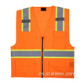 Chaleco de seguridad de Hi-Vis de ANSI Clase 2 con bolsillo